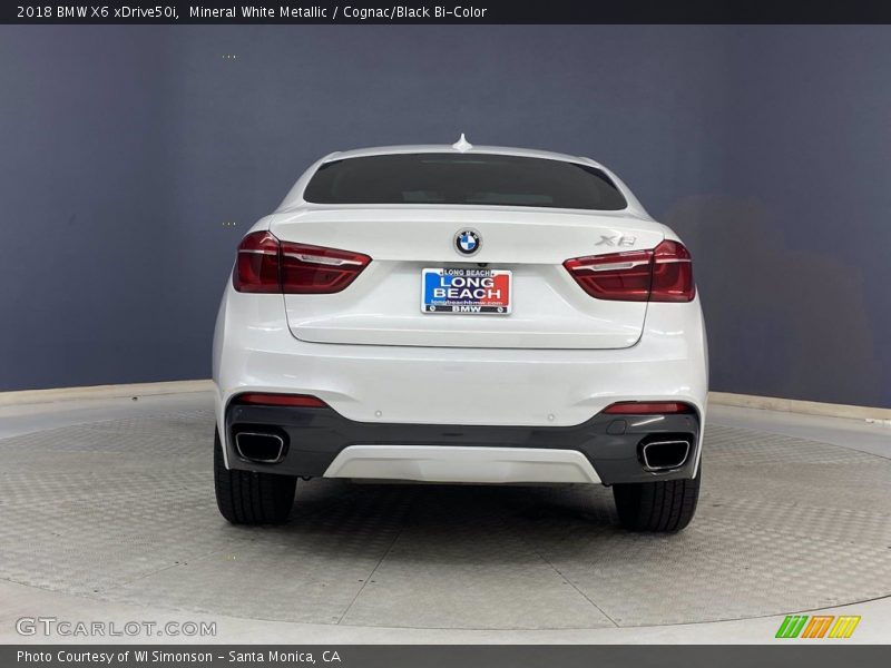 Mineral White Metallic / Cognac/Black Bi-Color 2018 BMW X6 xDrive50i