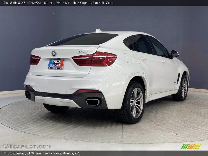 Mineral White Metallic / Cognac/Black Bi-Color 2018 BMW X6 xDrive50i