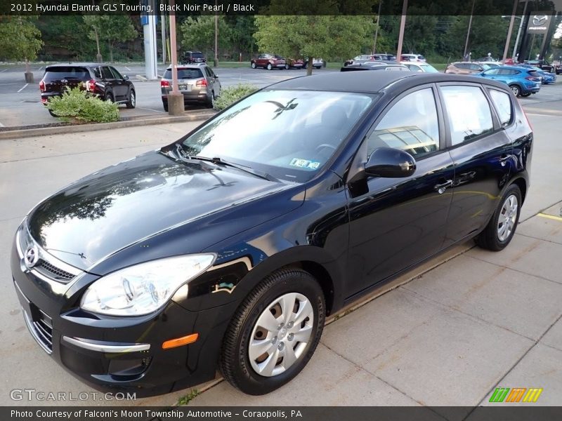 Black Noir Pearl / Black 2012 Hyundai Elantra GLS Touring