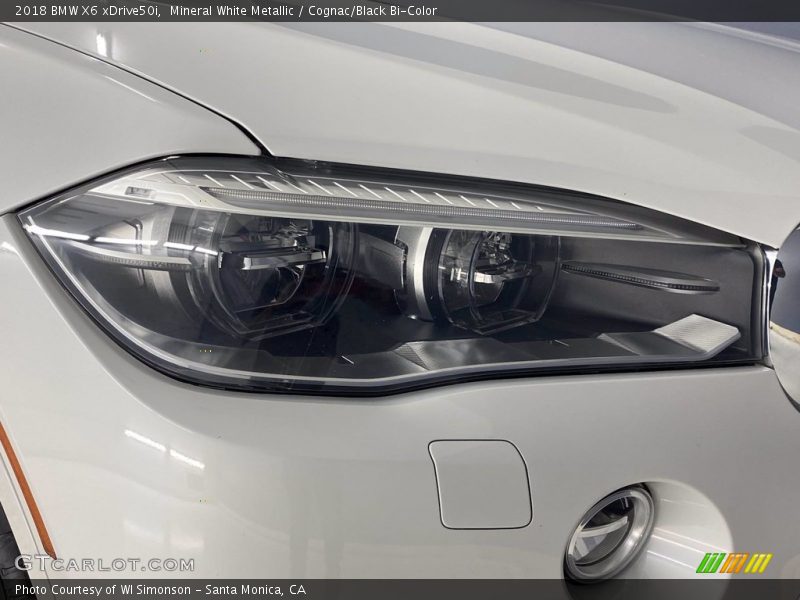 Mineral White Metallic / Cognac/Black Bi-Color 2018 BMW X6 xDrive50i