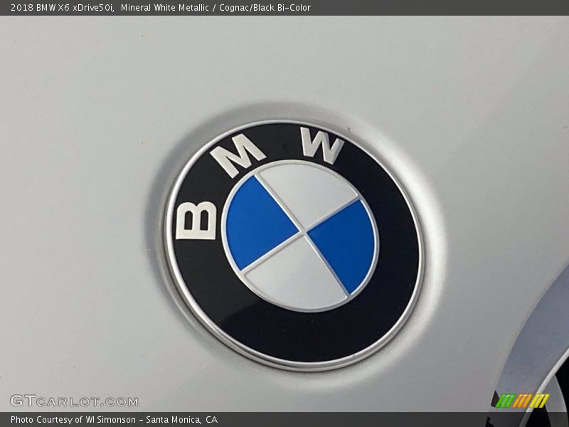 Mineral White Metallic / Cognac/Black Bi-Color 2018 BMW X6 xDrive50i