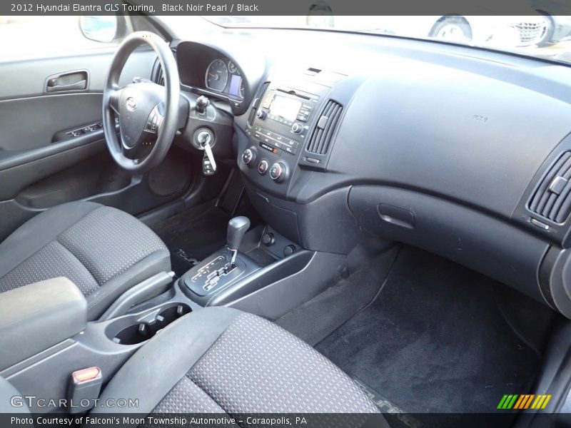 Black Noir Pearl / Black 2012 Hyundai Elantra GLS Touring