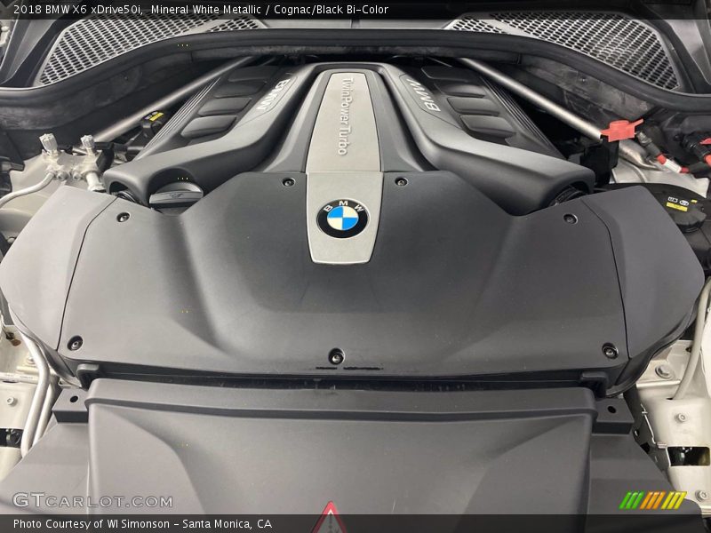 Mineral White Metallic / Cognac/Black Bi-Color 2018 BMW X6 xDrive50i