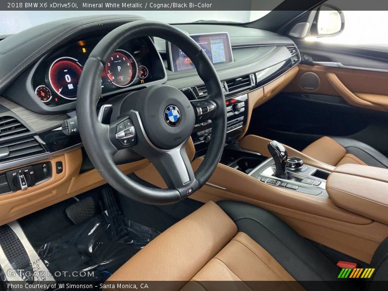 Mineral White Metallic / Cognac/Black Bi-Color 2018 BMW X6 xDrive50i