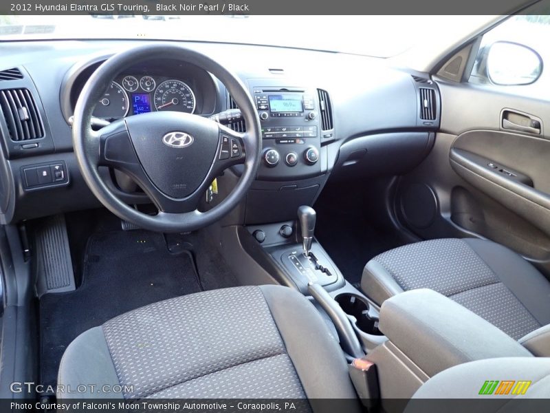 Black Noir Pearl / Black 2012 Hyundai Elantra GLS Touring
