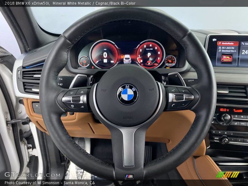 Mineral White Metallic / Cognac/Black Bi-Color 2018 BMW X6 xDrive50i
