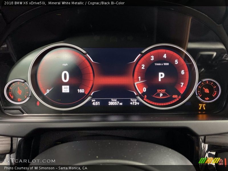 Mineral White Metallic / Cognac/Black Bi-Color 2018 BMW X6 xDrive50i