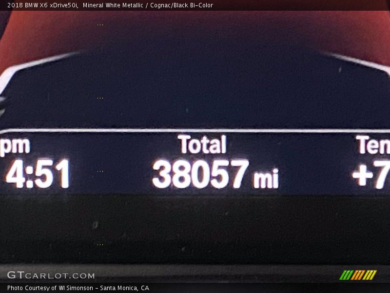 Mineral White Metallic / Cognac/Black Bi-Color 2018 BMW X6 xDrive50i
