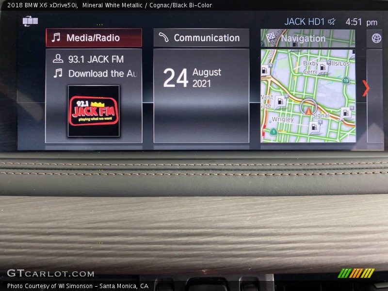 Mineral White Metallic / Cognac/Black Bi-Color 2018 BMW X6 xDrive50i