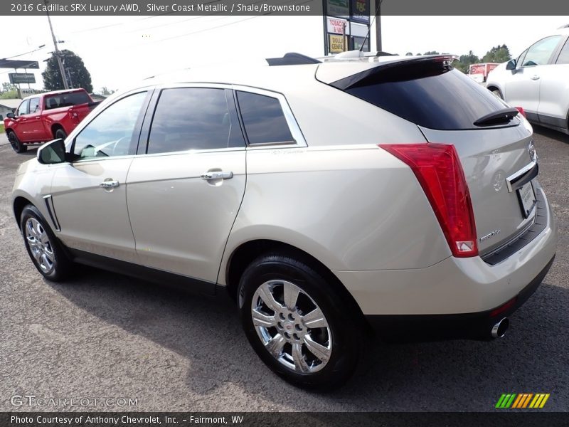 Silver Coast Metallic / Shale/Brownstone 2016 Cadillac SRX Luxury AWD