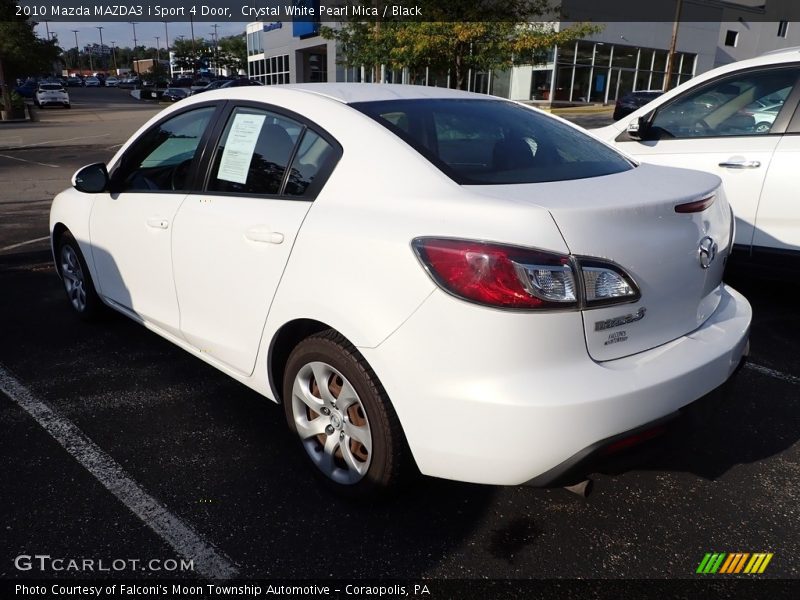 Crystal White Pearl Mica / Black 2010 Mazda MAZDA3 i Sport 4 Door