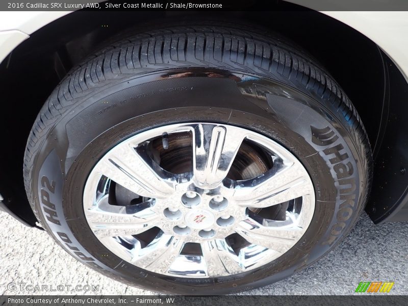 Silver Coast Metallic / Shale/Brownstone 2016 Cadillac SRX Luxury AWD