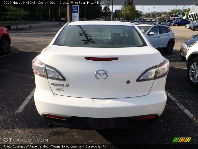 Crystal White Pearl Mica / Black 2010 Mazda MAZDA3 i Sport 4 Door