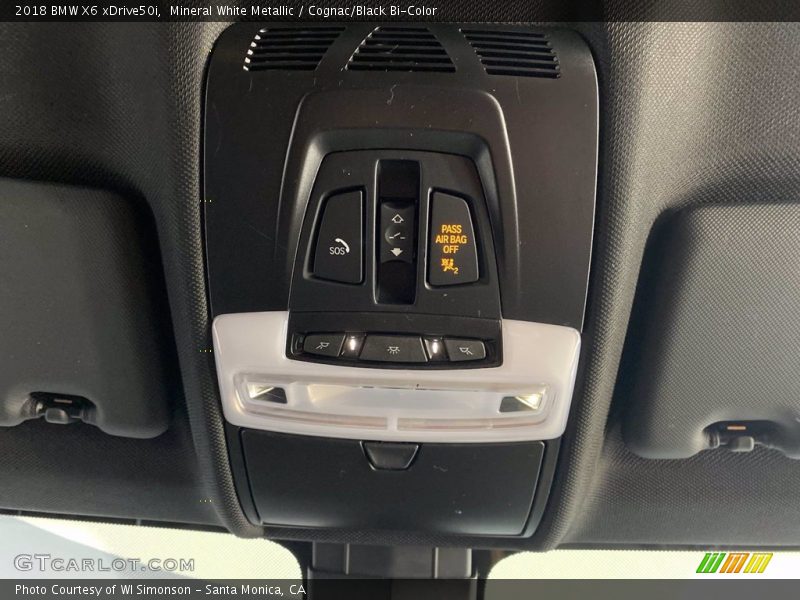 Mineral White Metallic / Cognac/Black Bi-Color 2018 BMW X6 xDrive50i