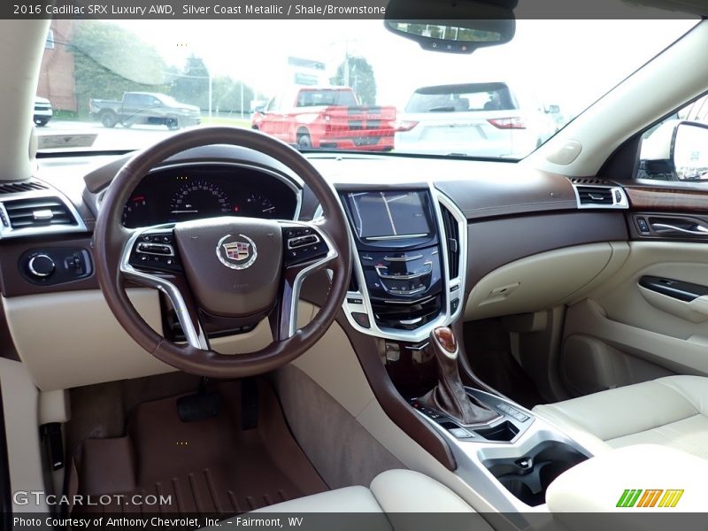 Silver Coast Metallic / Shale/Brownstone 2016 Cadillac SRX Luxury AWD