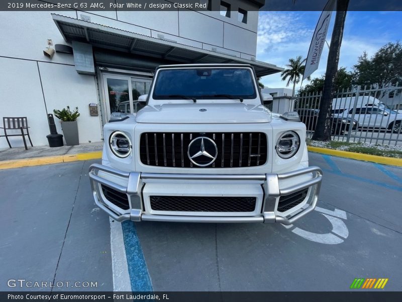 Polar White / designo Classic Red 2019 Mercedes-Benz G 63 AMG