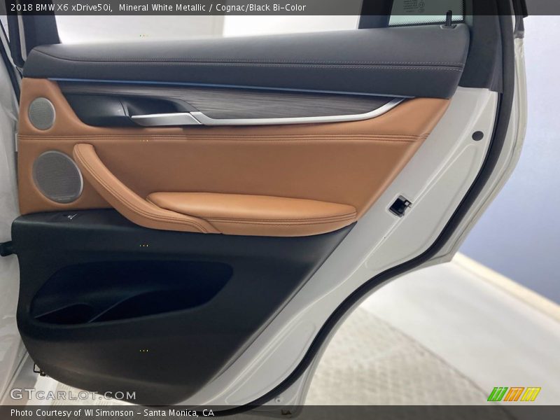 Mineral White Metallic / Cognac/Black Bi-Color 2018 BMW X6 xDrive50i