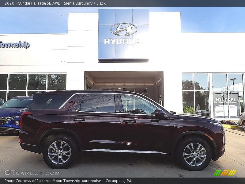 Sierra Burgundy / Black 2020 Hyundai Palisade SE AWD