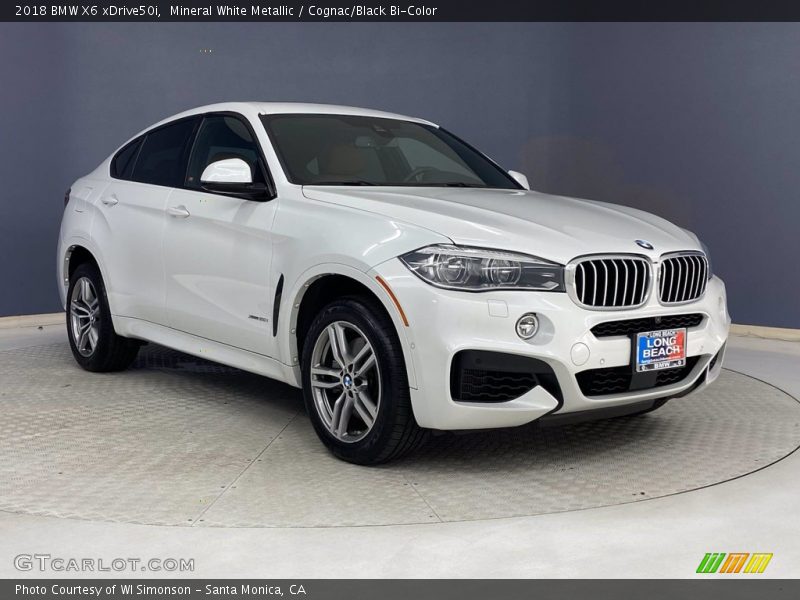 Mineral White Metallic / Cognac/Black Bi-Color 2018 BMW X6 xDrive50i