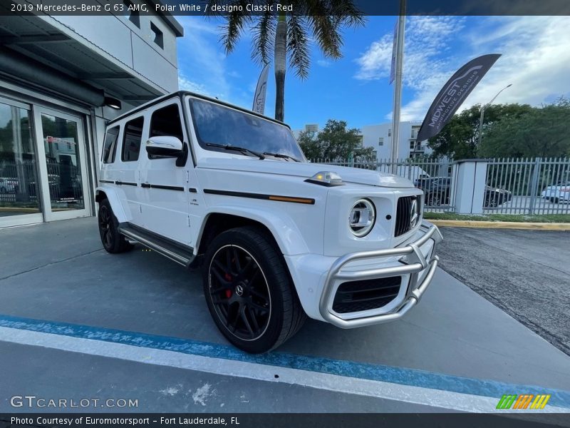 Polar White / designo Classic Red 2019 Mercedes-Benz G 63 AMG