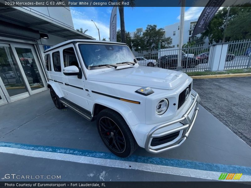 Polar White / designo Classic Red 2019 Mercedes-Benz G 63 AMG