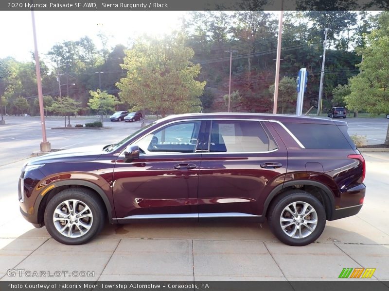 Sierra Burgundy / Black 2020 Hyundai Palisade SE AWD