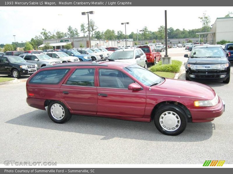 Medium Cranberry Metallic / Light Graphite 1993 Mercury Sable LS Wagon