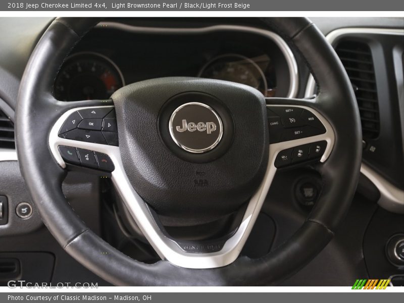 Light Brownstone Pearl / Black/Light Frost Beige 2018 Jeep Cherokee Limited 4x4