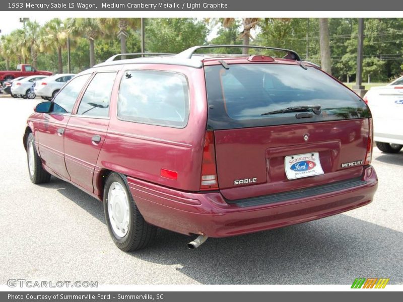 Medium Cranberry Metallic / Light Graphite 1993 Mercury Sable LS Wagon
