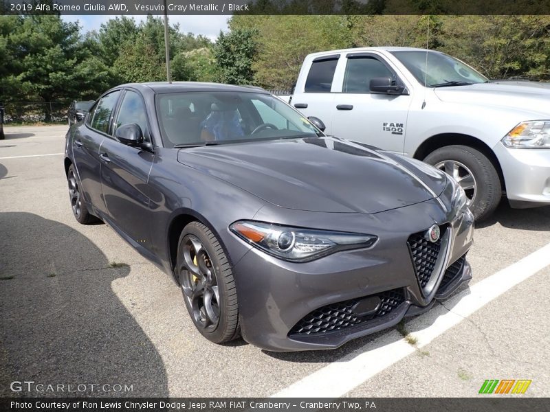 Vesuvio Gray Metallic / Black 2019 Alfa Romeo Giulia AWD