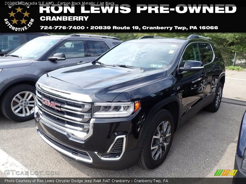 Carbon Black Metallic / Jet Black 2020 GMC Acadia SLE AWD