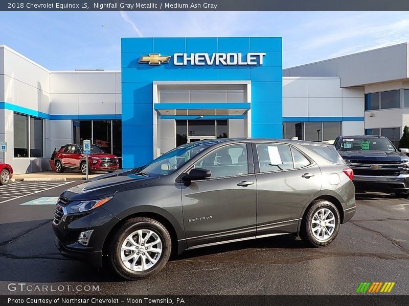 Nightfall Gray Metallic / Medium Ash Gray 2018 Chevrolet Equinox LS