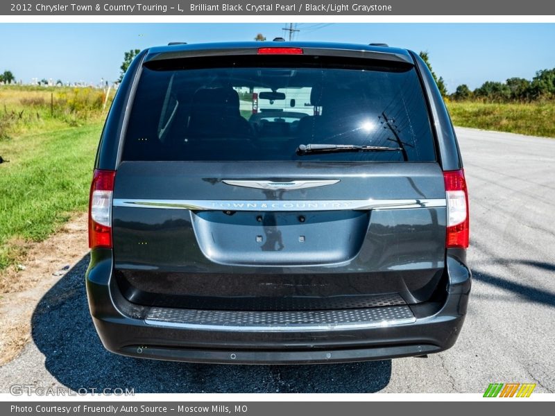 Brilliant Black Crystal Pearl / Black/Light Graystone 2012 Chrysler Town & Country Touring - L