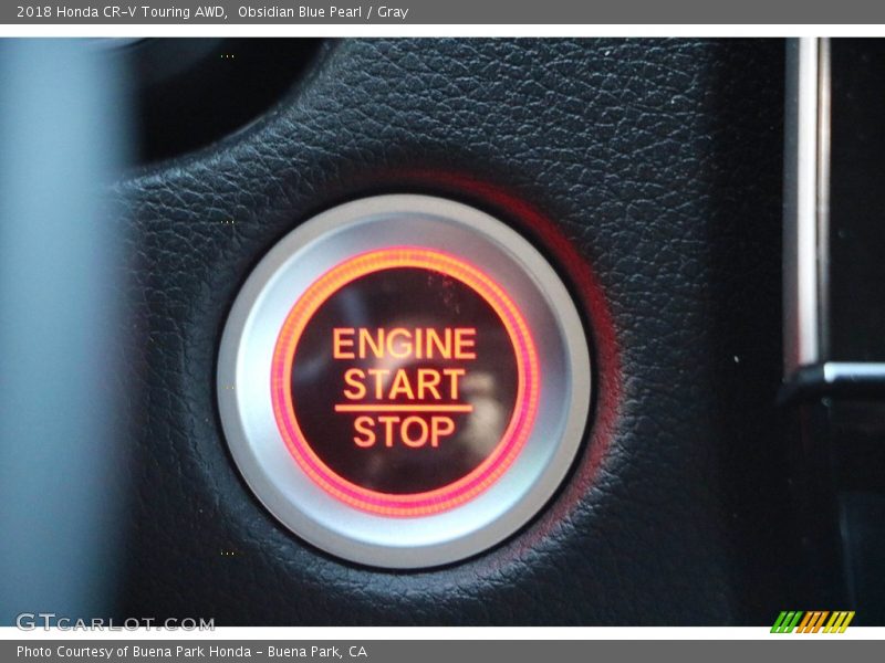 Obsidian Blue Pearl / Gray 2018 Honda CR-V Touring AWD