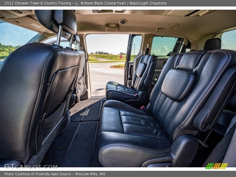 Brilliant Black Crystal Pearl / Black/Light Graystone 2012 Chrysler Town & Country Touring - L