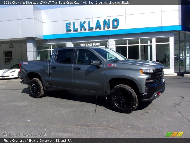 Satin Steel Metallic / Jet Black 2021 Chevrolet Silverado 1500 LT Trail Boss Crew Cab 4x4