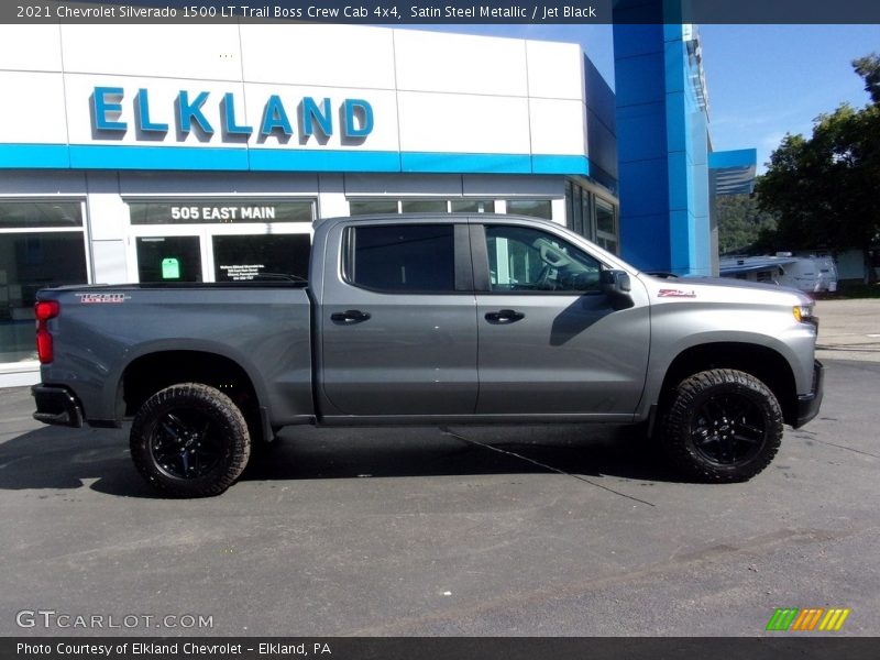 Satin Steel Metallic / Jet Black 2021 Chevrolet Silverado 1500 LT Trail Boss Crew Cab 4x4