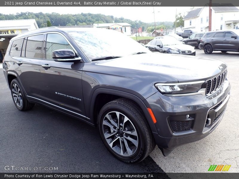 Baltic Gray Metallic / Global Black/Steel Gray 2021 Jeep Grand Cherokee L Overland 4x4