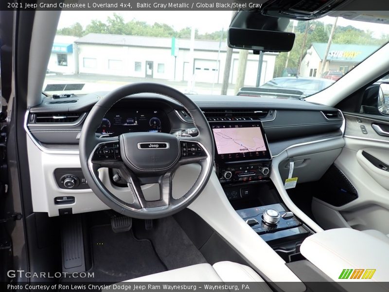 Baltic Gray Metallic / Global Black/Steel Gray 2021 Jeep Grand Cherokee L Overland 4x4