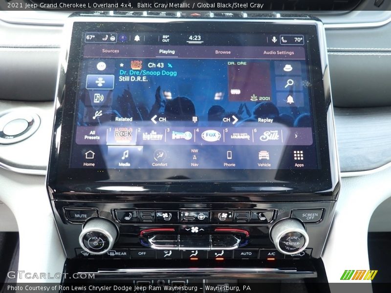 Baltic Gray Metallic / Global Black/Steel Gray 2021 Jeep Grand Cherokee L Overland 4x4