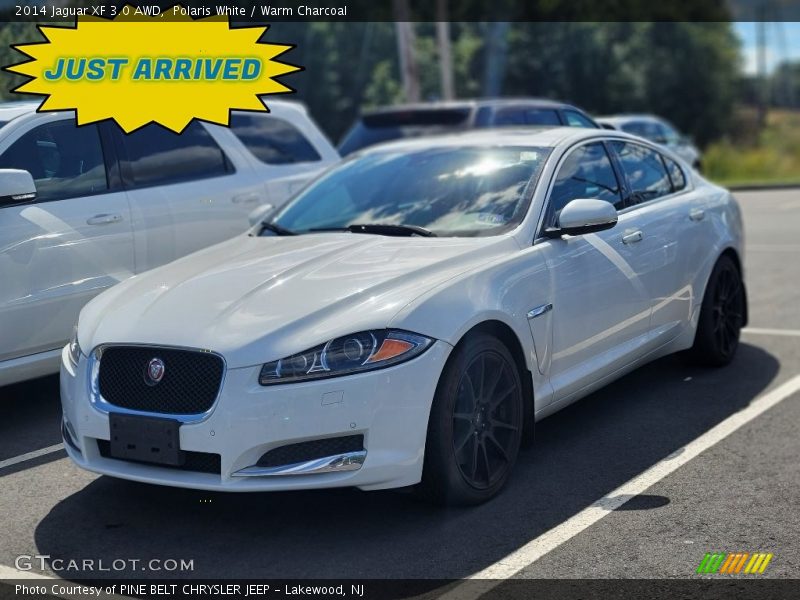 Polaris White / Warm Charcoal 2014 Jaguar XF 3.0 AWD