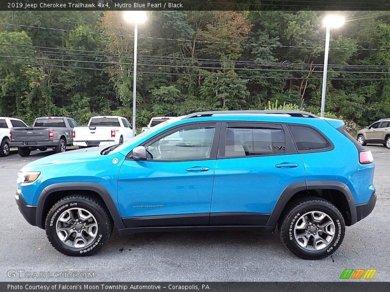 Hydro Blue Pearl / Black 2019 Jeep Cherokee Trailhawk 4x4