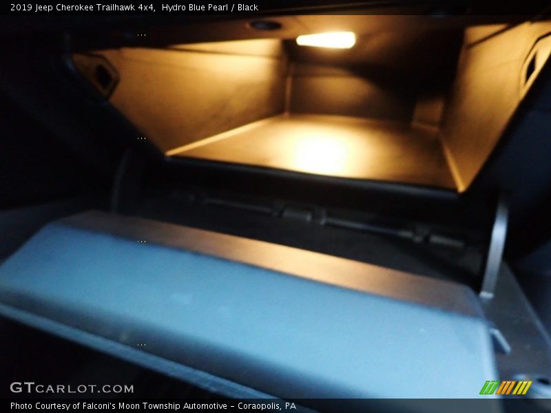 Hydro Blue Pearl / Black 2019 Jeep Cherokee Trailhawk 4x4