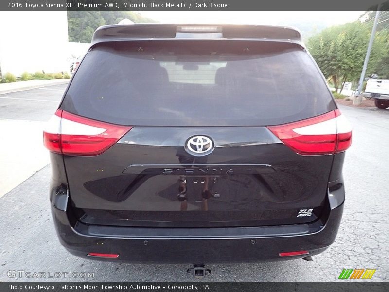Midnight Black Metallic / Dark Bisque 2016 Toyota Sienna XLE Premium AWD