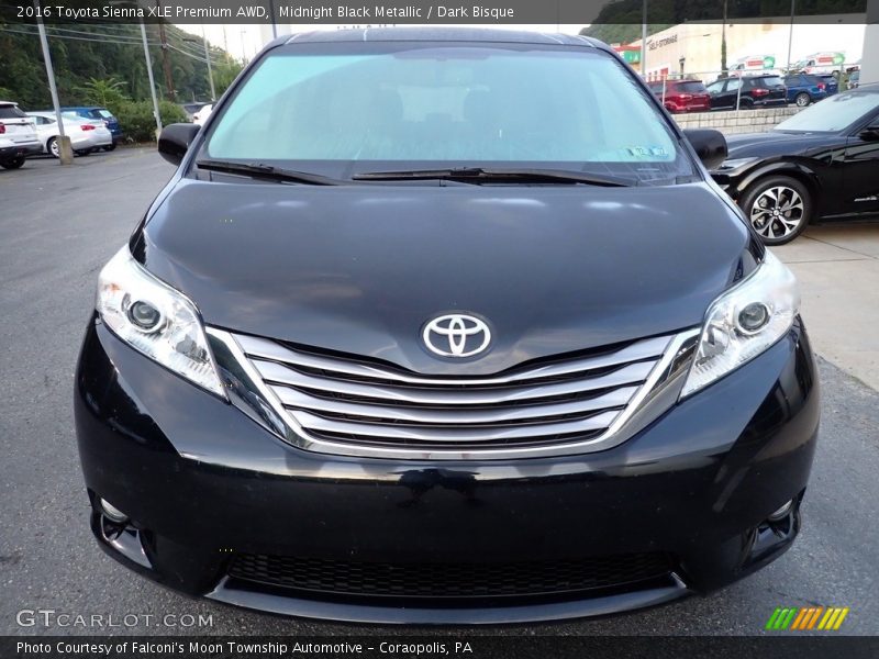 Midnight Black Metallic / Dark Bisque 2016 Toyota Sienna XLE Premium AWD