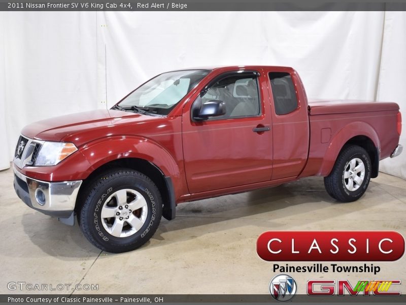 Red Alert / Beige 2011 Nissan Frontier SV V6 King Cab 4x4