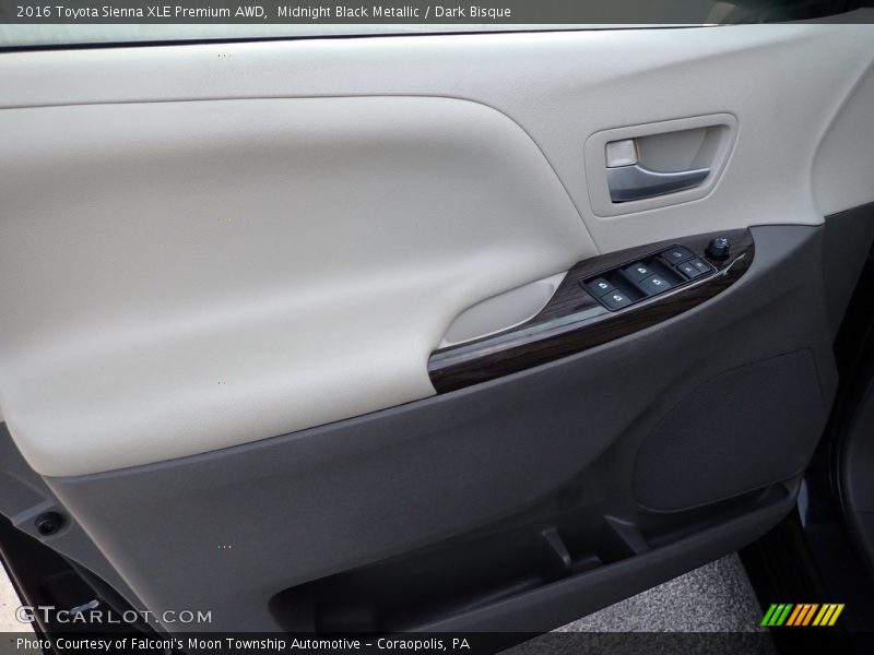 Midnight Black Metallic / Dark Bisque 2016 Toyota Sienna XLE Premium AWD