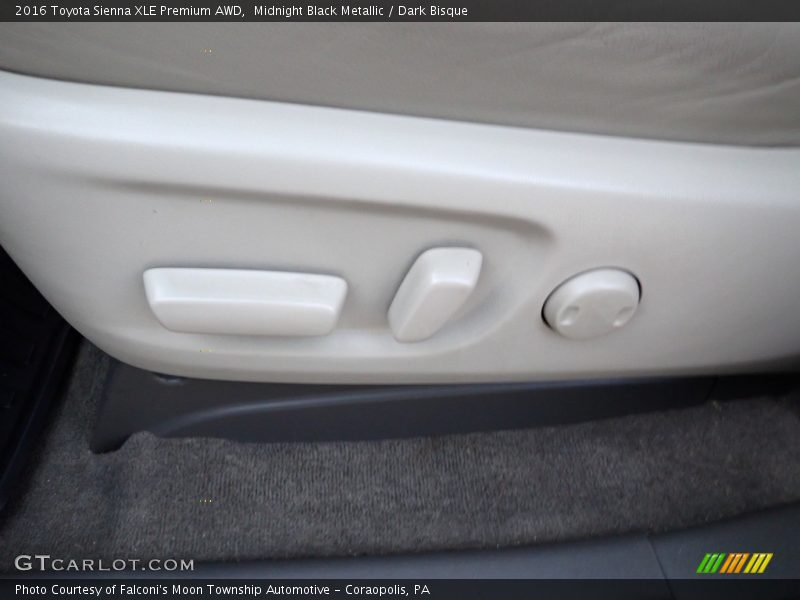 Midnight Black Metallic / Dark Bisque 2016 Toyota Sienna XLE Premium AWD