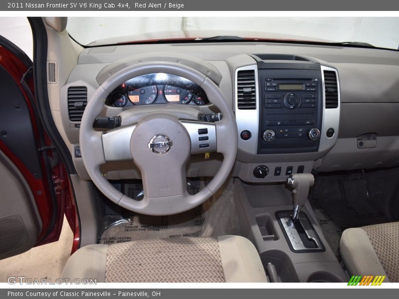 Red Alert / Beige 2011 Nissan Frontier SV V6 King Cab 4x4