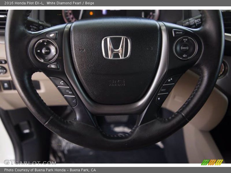 White Diamond Pearl / Beige 2016 Honda Pilot EX-L